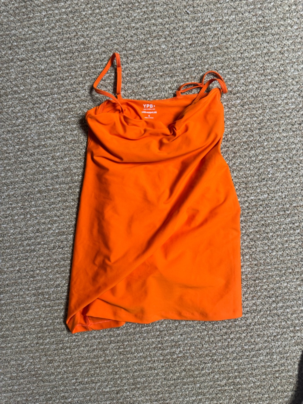 Abercrombie ypb Bright Orange Strappy workout Dress small